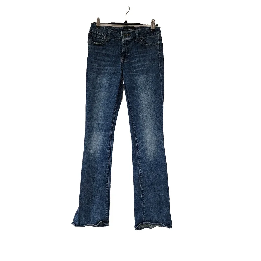 Lucky Brand Women's Size 2/26 Lolita Boot Blue Denim Stretch Comfort Medium Wash